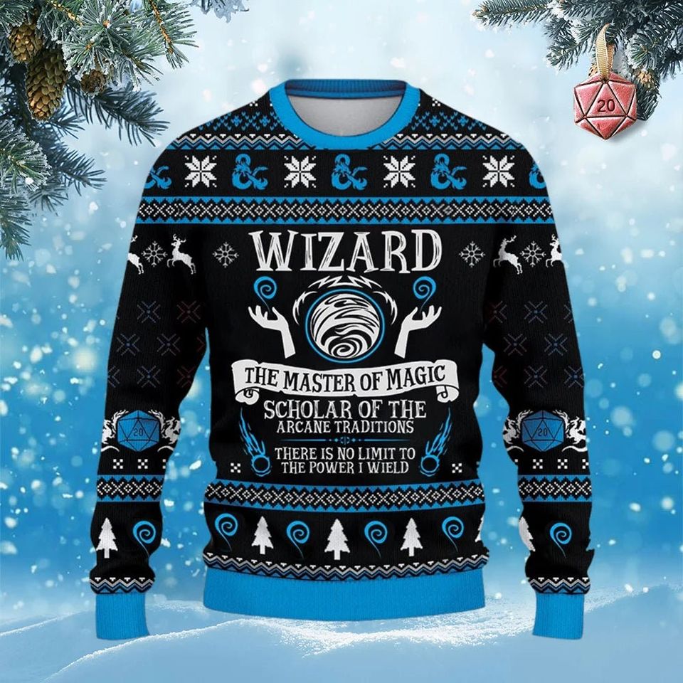Classes Wizard Dungeon Master Ugly Sweater