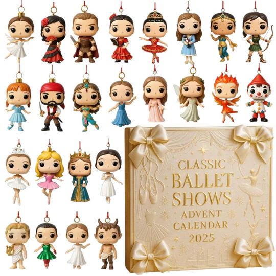 Classic Ballet Show Advent Calendar 2025, 24 Day Ballet Figurines, Christmas Countdown - Image 7