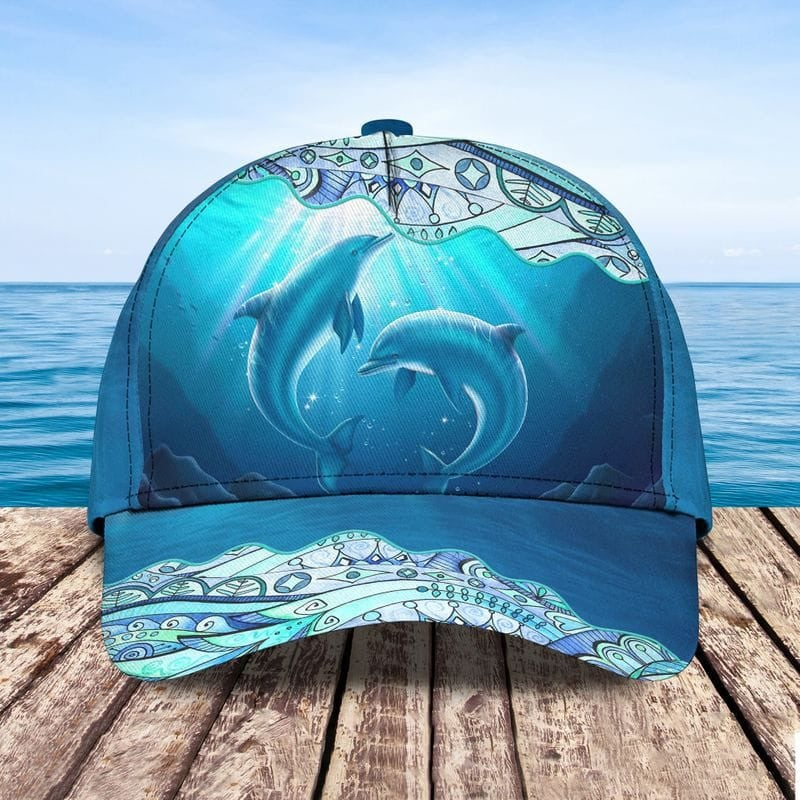 Classic Cap Beautiful Dolphin Trucker Hats Custom Hats Gifts For Men & Women