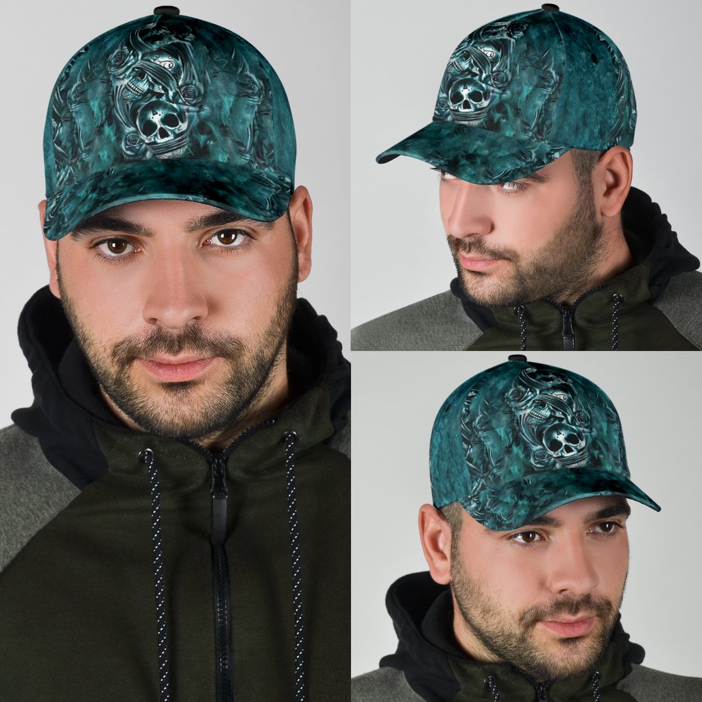 Classic Cap With Skull, Skull Baseball Hat For Men Women, Gift For Skull Lovers Trucker Hats Custom Hats Gifts For Men & Women