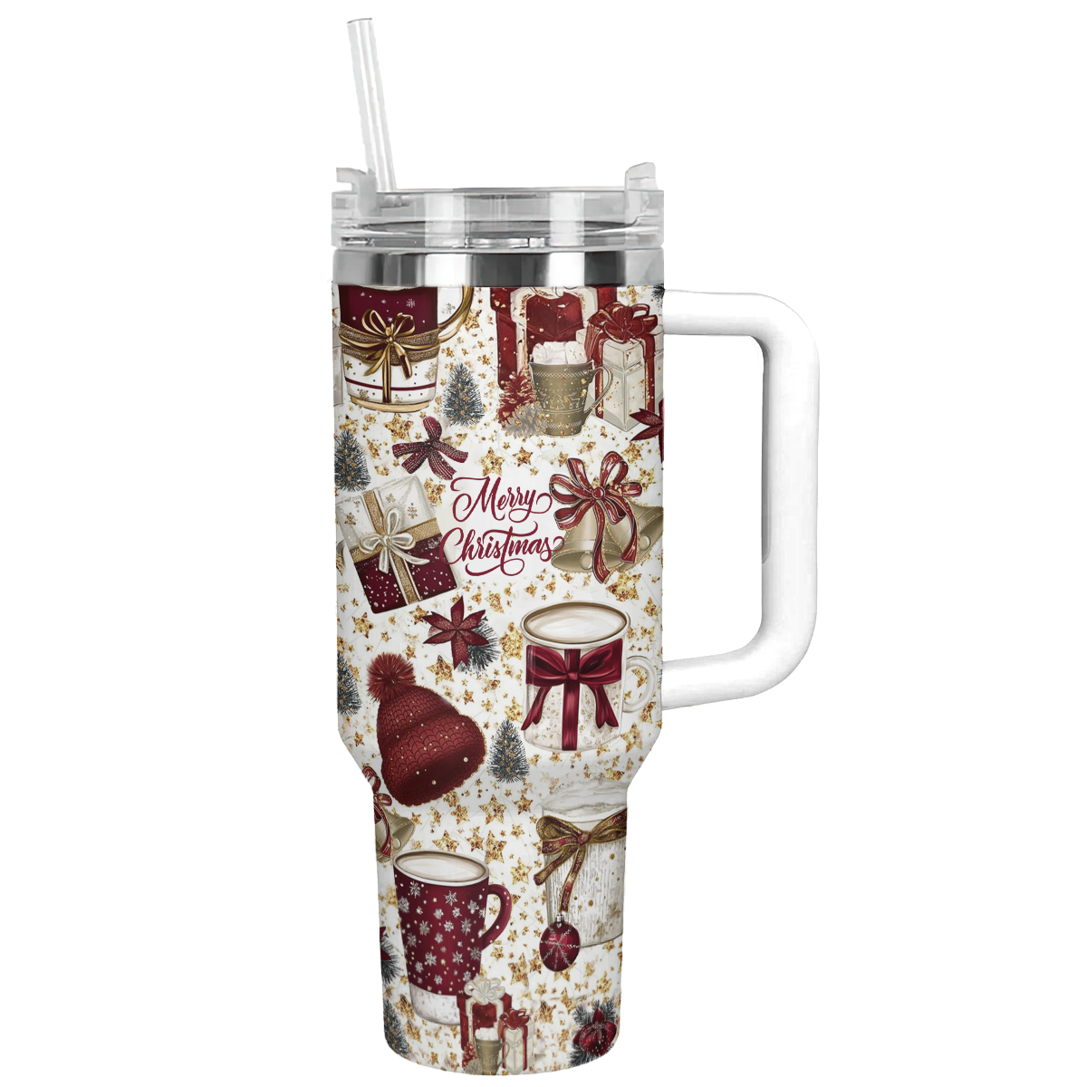 Classic Crimson Christmas Custom Stanley Cup 40 oz 30 oz Tumbler With HandleTVC2301492