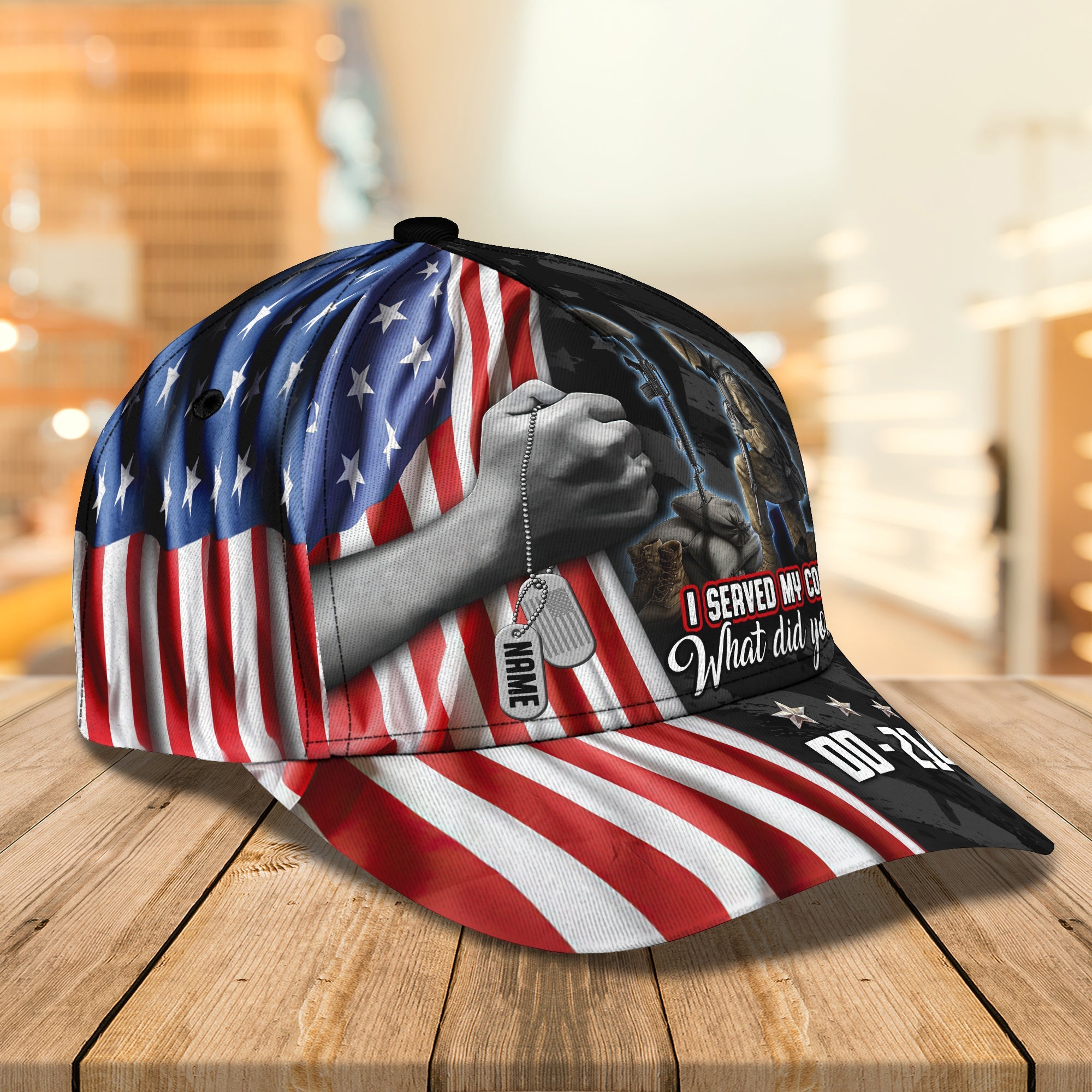 Classic Custom Personalized Cap - Veteran Trucker Hats Custom Hats Gifts For Men & Women