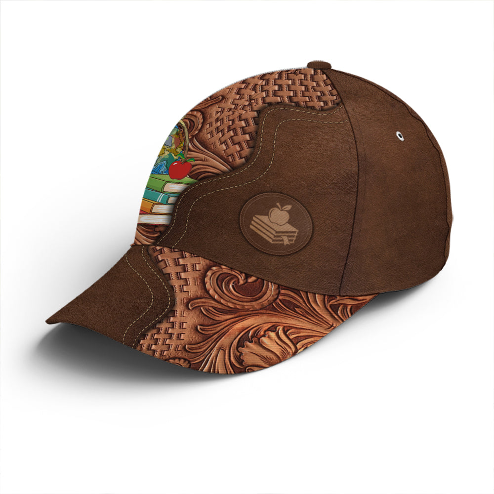 Classic Leather Apple Baseball Cap For Teachers Trucker Hats Custom Hats Gifts For Men & Women