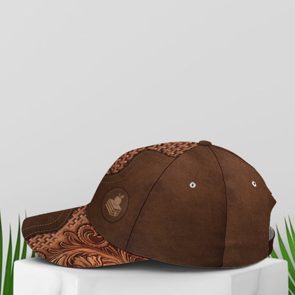 Classic Leather Apple Baseball Cap For Teachers Trucker Hats Custom Hats Gifts For Men & Women