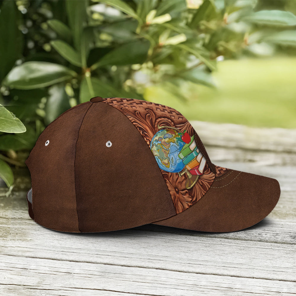 Classic Leather Apple Baseball Cap For Teachers Trucker Hats Custom Hats Gifts For Men & Women