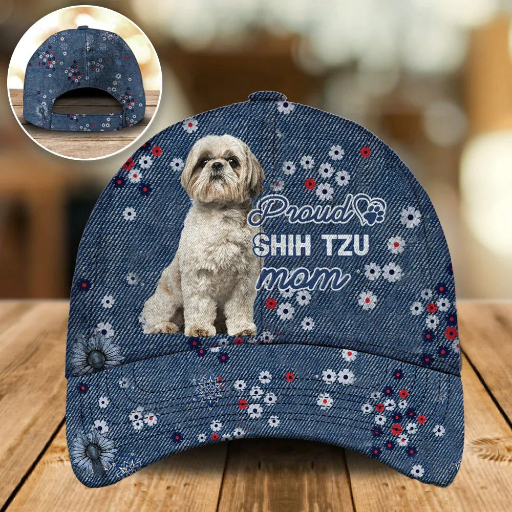 Classic Proud Dog Mom Cap, Baseball Cap Hat Proud With Dog Bread, Women'S Cap Hat Trucker Hats Custom Hats Gifts For Men & Women
