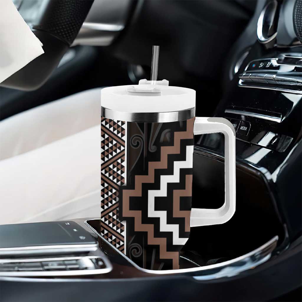 Classic Tukutuku Pattern Aotearoa Niho Taniwha and Puhoro Motifs Custom Stanley Cup 40 oz 30 oz Tumbler With HandleTVC2301330 - Image 8