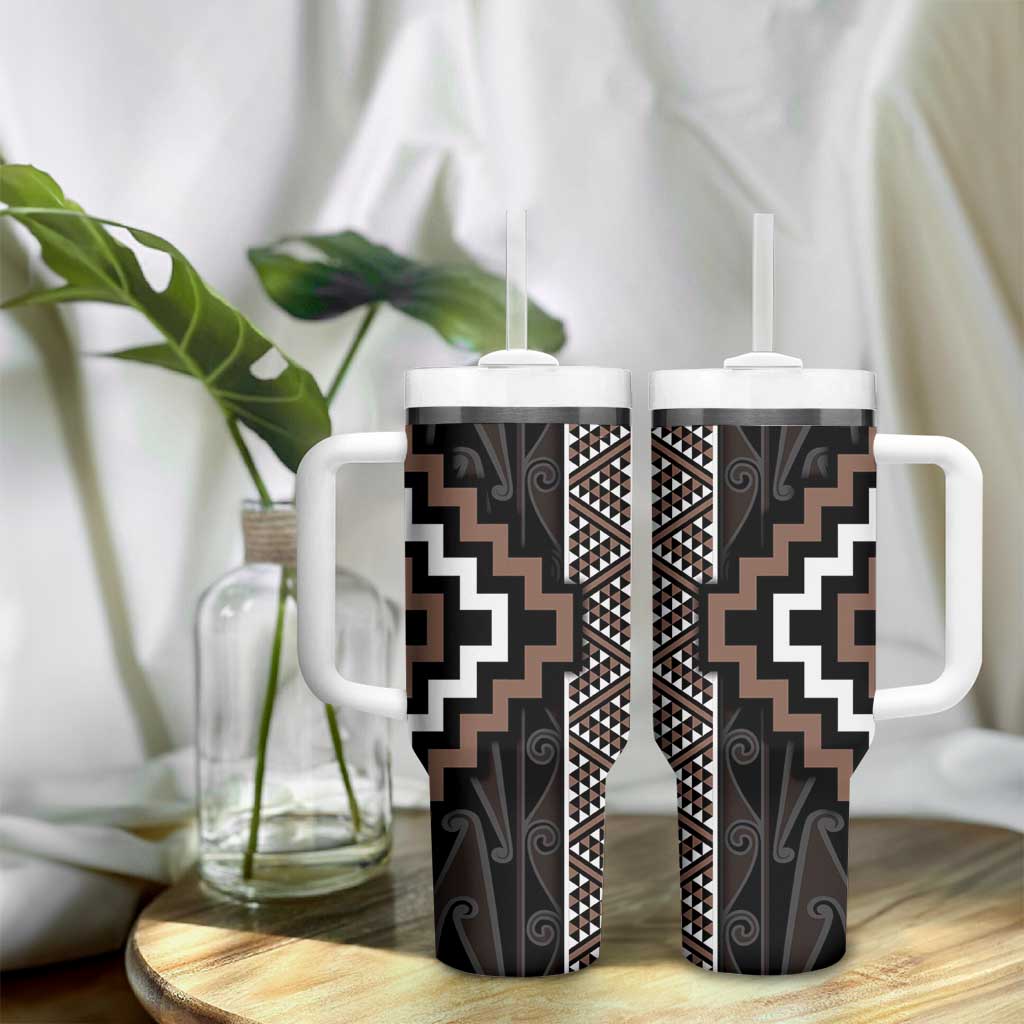 Classic Tukutuku Pattern Aotearoa Niho Taniwha and Puhoro Motifs Custom Stanley Cup 40 oz 30 oz Tumbler With HandleTVC2301330 - Image 9