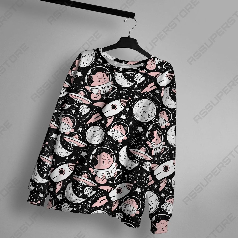 Clefairy Astronauts Sweatshirt Clefairy Sweater Shirt Gift
