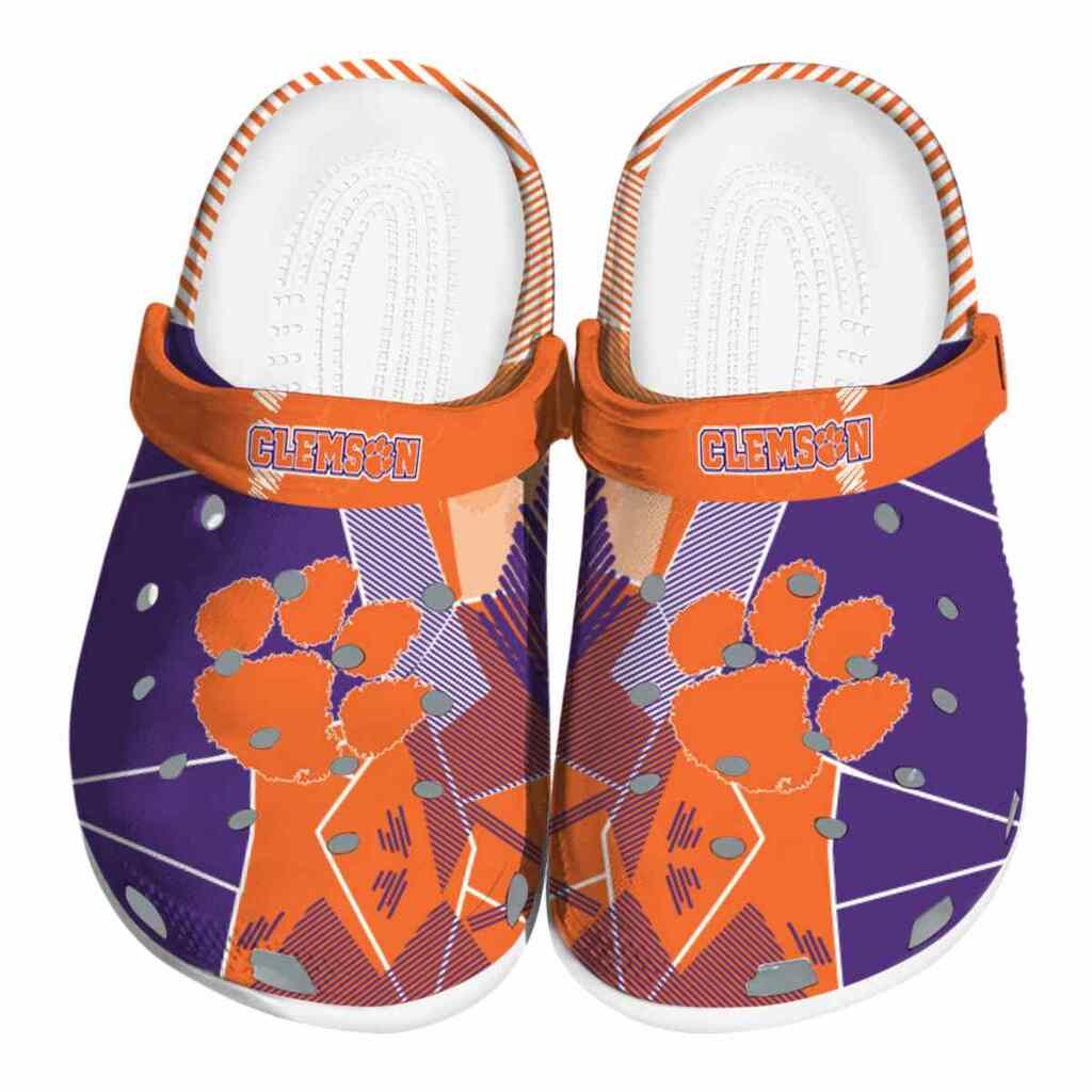 Clemson Tigers Geometric Background ClogTVC180100