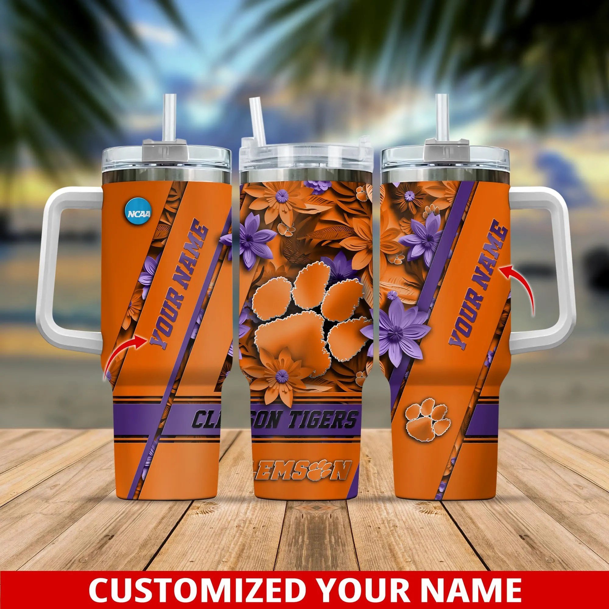 Clemson Tigers NCAA Custom Stanley Cup 40 oz 30 oz Tumbler With HandleTVC230102