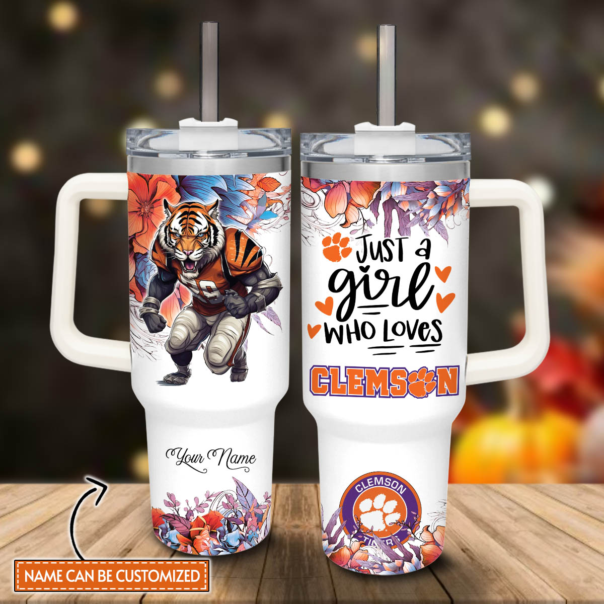 Clemson Tigers NCAA Custom Stanley Cup 40 oz 30 oz Tumbler With HandleTVC2301814