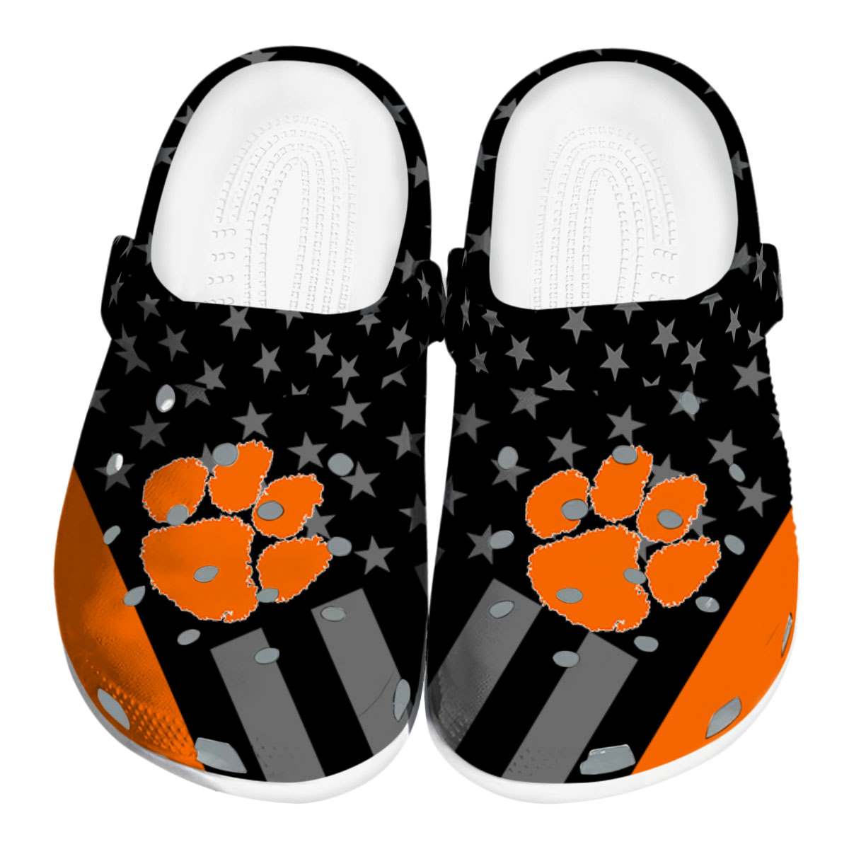Clemson Tigers NCAA Sport Crocs Crocband Clogs Shoes Comfortable For Men Women and Kids
