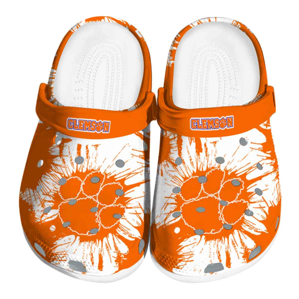 Clemson Tigers NCAA Sport Crocs Crocband Clogs Shoes Comfortable For Men Women and Kids