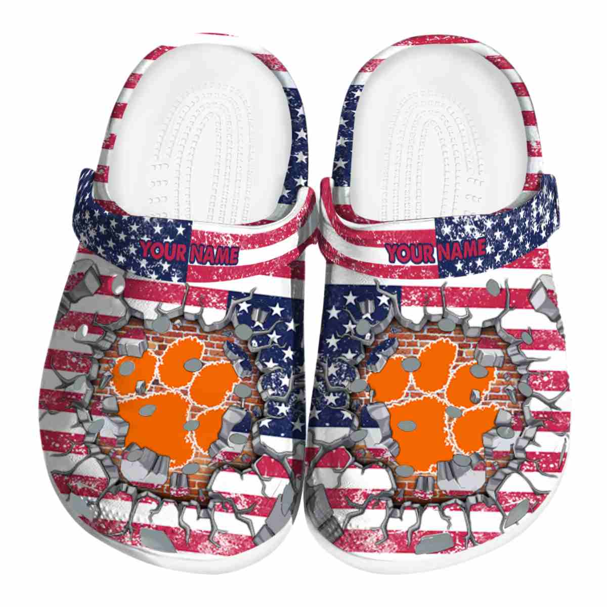 Clemson Tigers NCAA Sport Crocs Crocband Clogs Shoes Comfortable For Men Women and Kids