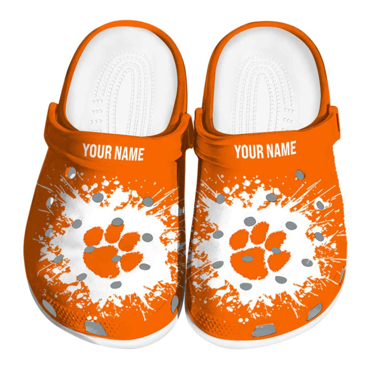 Clemson Tigers NCAA Sport Crocs Crocband Clogs Shoes Comfortable For Men Women and Kids