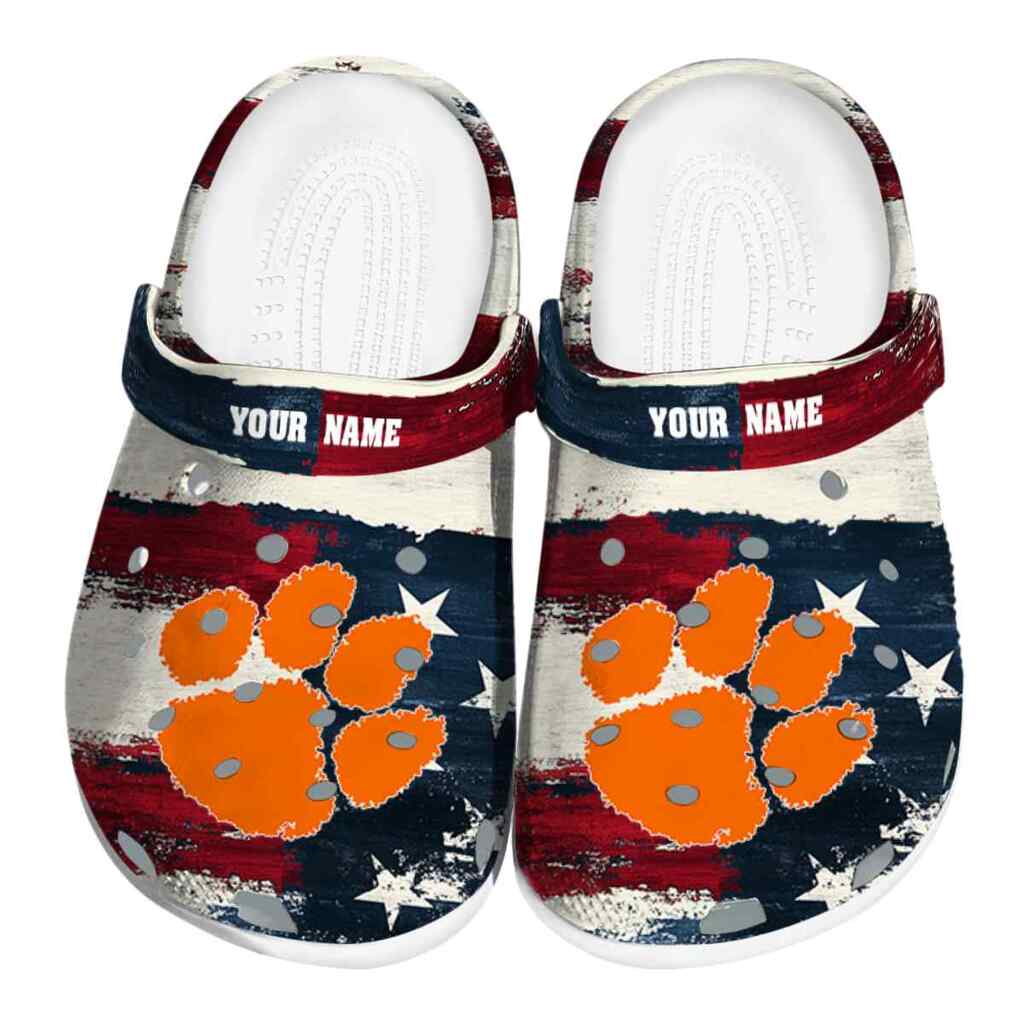 Clemson Tigers Patriotic Stripes ClogTVC1801960