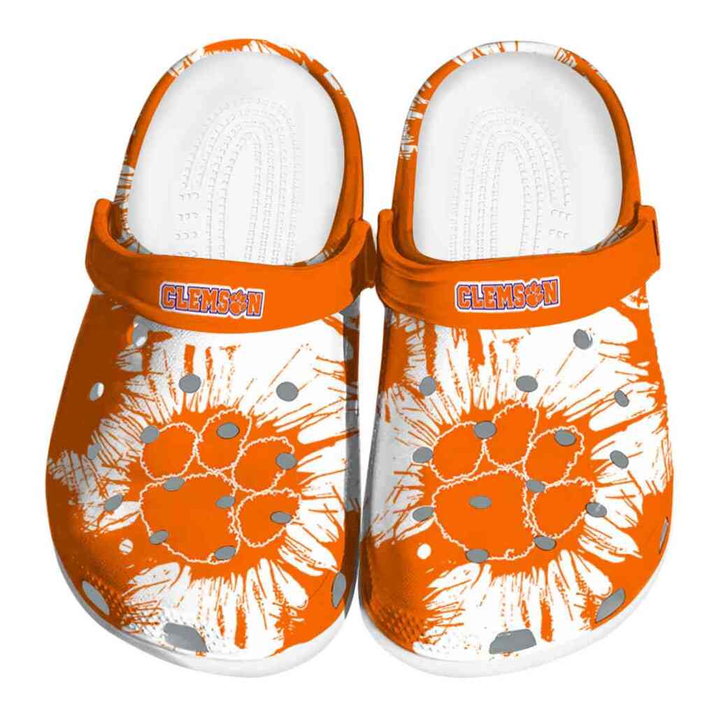 Clemson Tigers Splatter Graphics ClogTVC180101