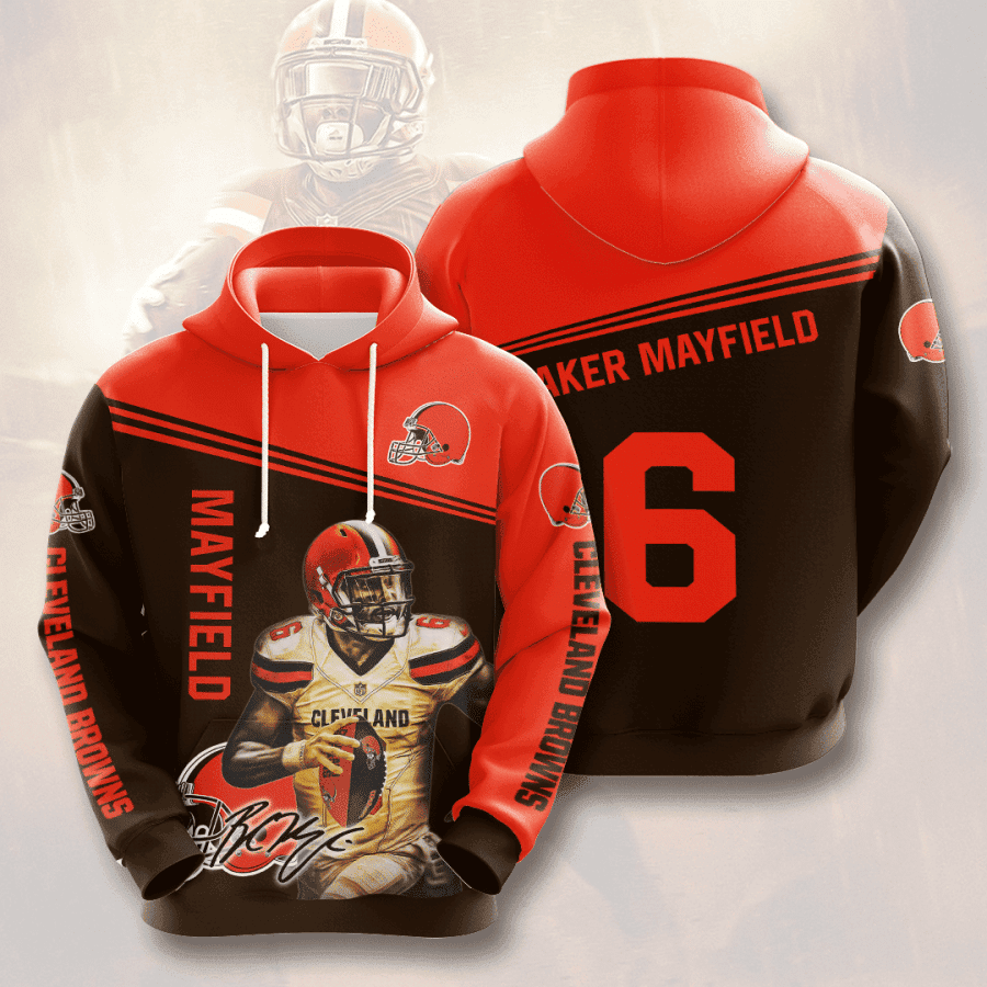 Cleveland Browns Baker Mayfield 6 3D All Over Print Hoodie, Zip Hoodie