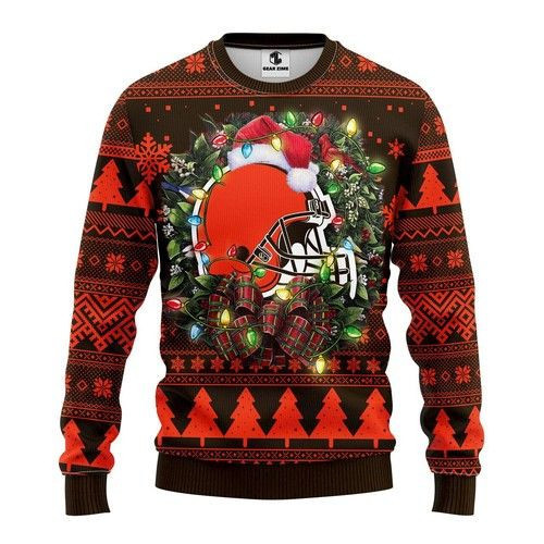 Cleveland Browns Christmas For Fans Ugly Christmas Sweater Adult 3D Funny Matching for family