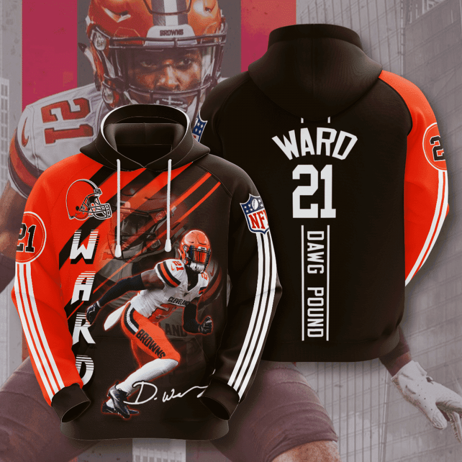 Cleveland Browns Denzel Ward 3D All Over Print Hoodie, Zip Hoodie