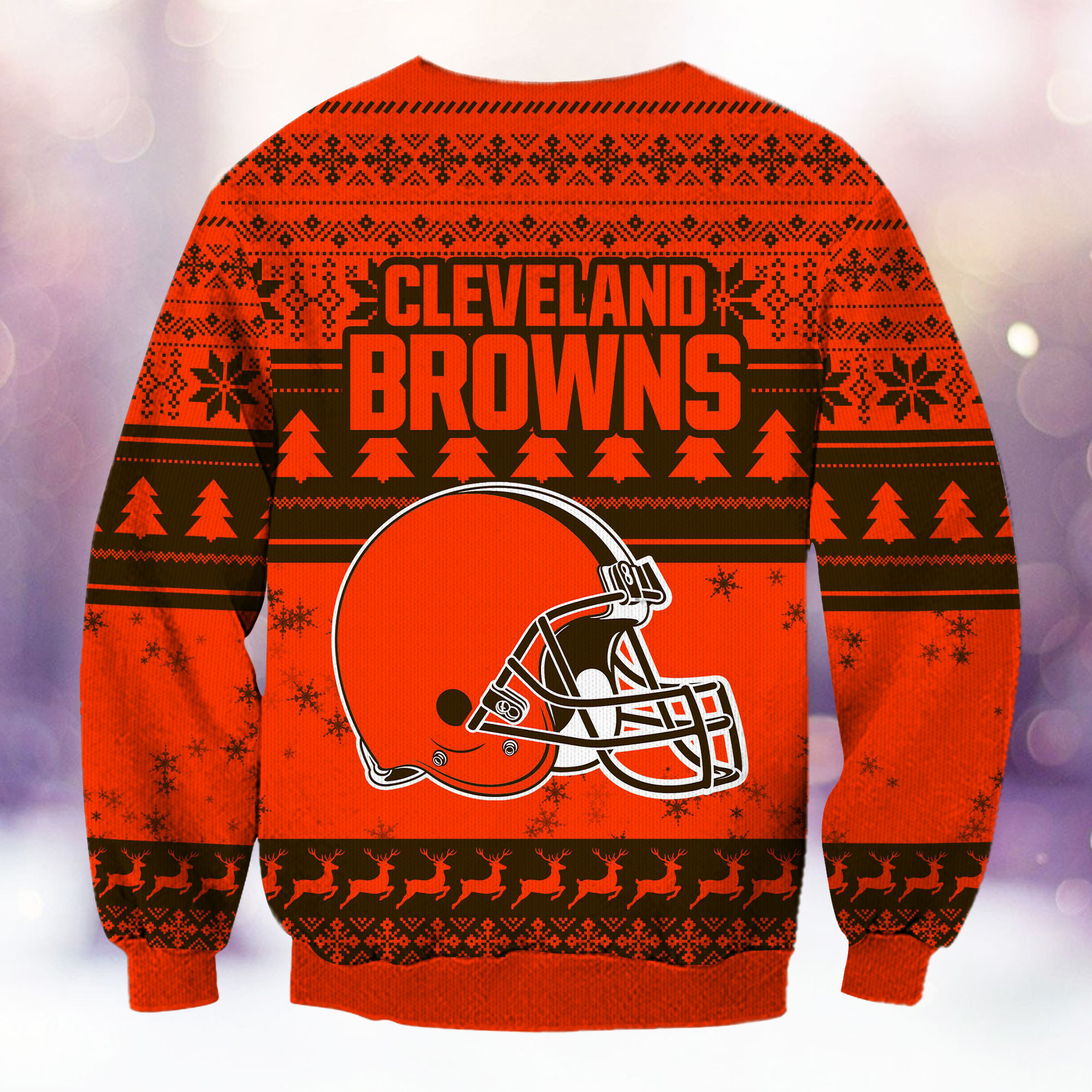 Cleveland Browns Grinch Ugly Christmas Sweater Adult 3D Funny Matching for family - Image 3