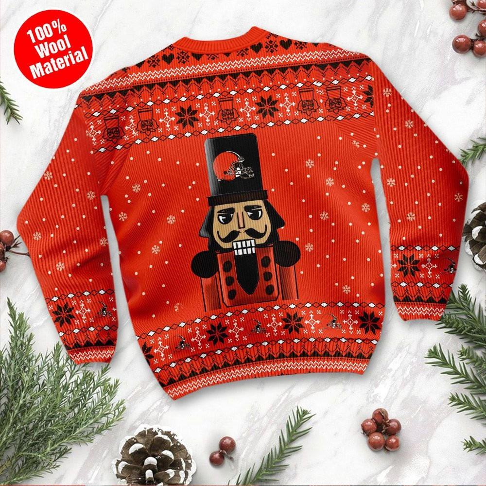 Cleveland Browns I Am Not A Player I Just Crush Alot Ugly Christmas Sweater Adult 3D Funny Matching for family - Image 3