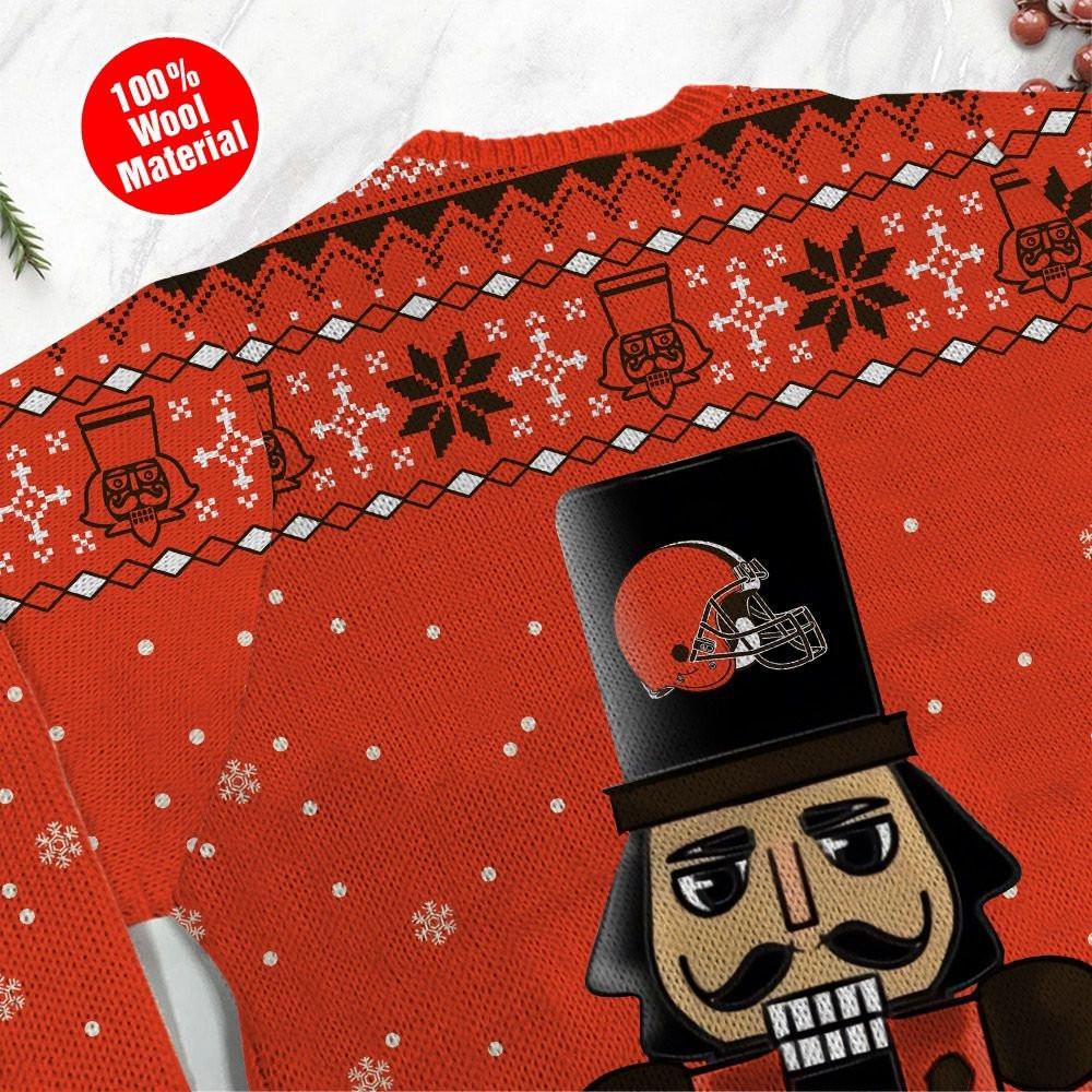 Cleveland Browns I Am Not A Player I Just Crush Alot Ugly Christmas Sweater Adult 3D Funny Matching for family - Image 5