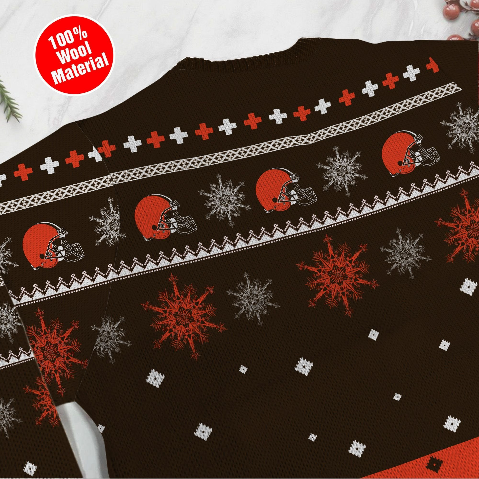 Cleveland Browns Mickey Mouse Funny Ugly Christmas Sweater Adult 3D Funny Matching for family - Image 5