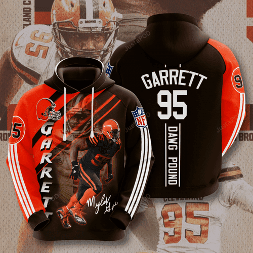 Cleveland Browns Myles Garrett 3D All Over Print Hoodie, Zip Hoodie
