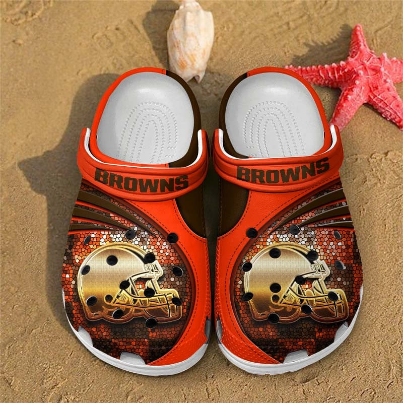 Cleveland Browns NFL Crocs Crocband Clogs Shoes Comfortable For Men Women and Kids