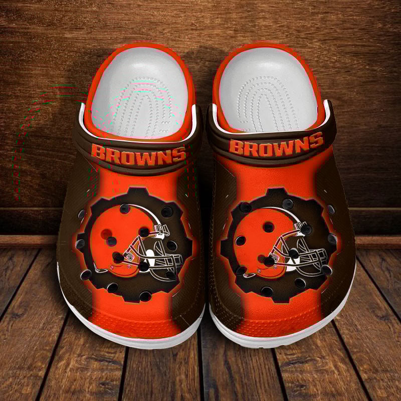 Cleveland Browns NFL Crocs Crocband Clogs Shoes Comfortable For Men Women and Kids