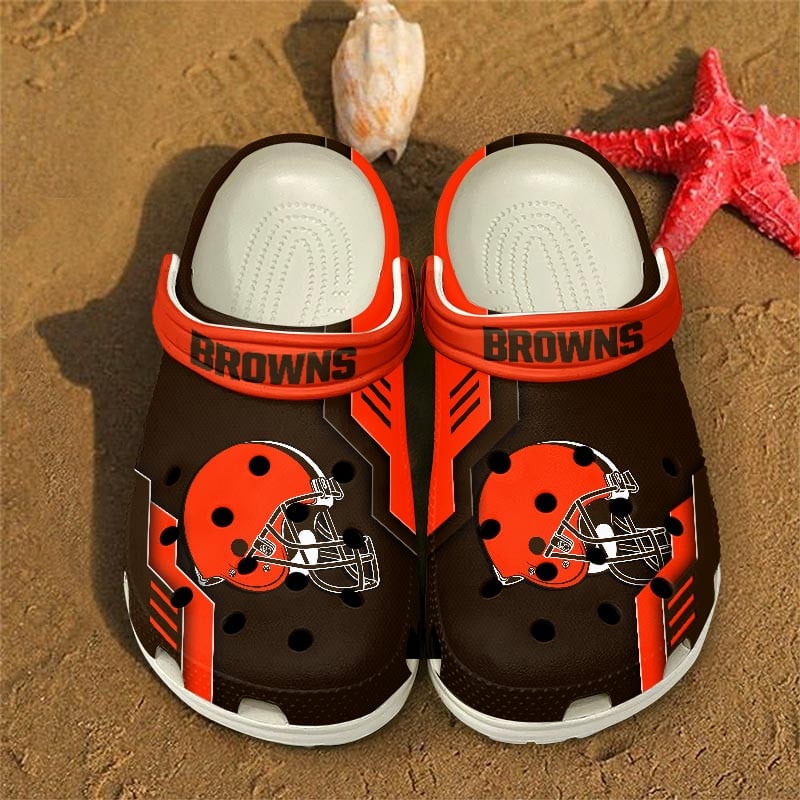 Cleveland Browns NFL Crocs Crocband Clogs Shoes Comfortable For Men Women and Kids