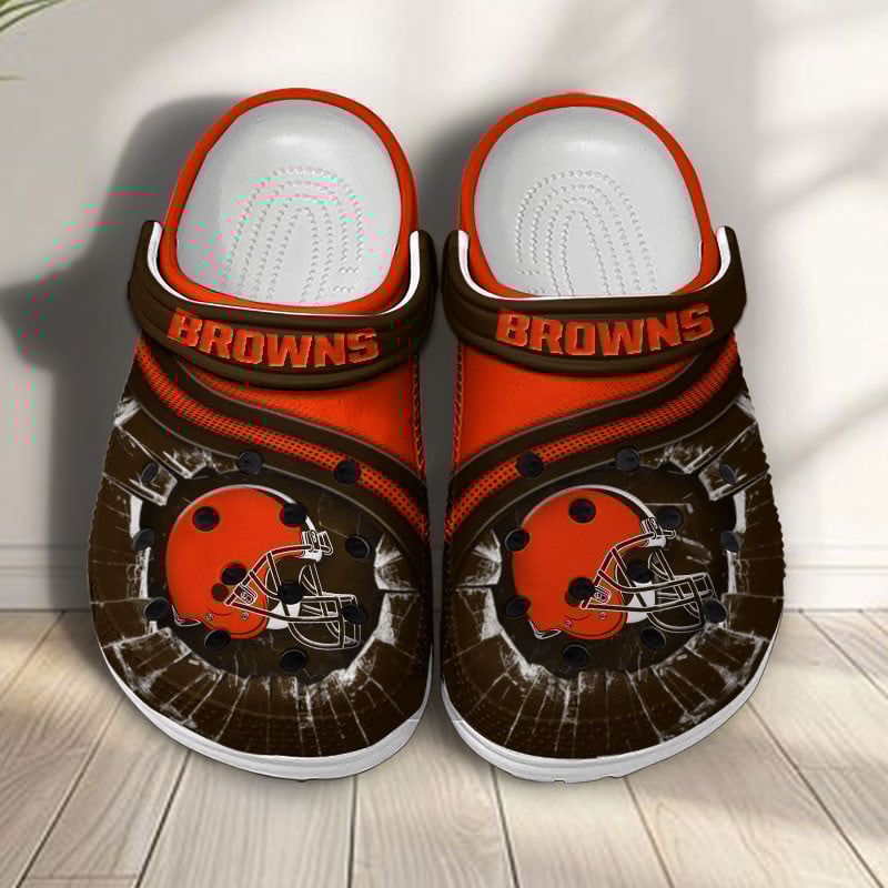 Cleveland Browns NFL Crocs Crocband Clogs Shoes Comfortable For Men Women and Kids