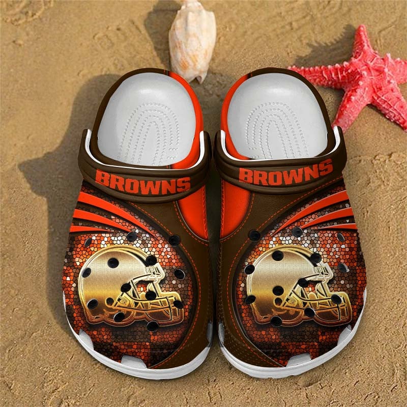 Cleveland Browns NFL Crocs Crocband Clogs Shoes Comfortable For Men Women and Kids