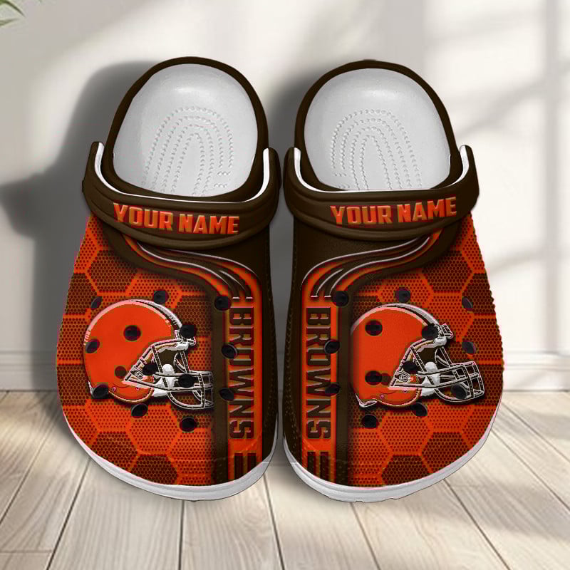 Cleveland Browns NFL Crocs Crocband Clogs Shoes Comfortable For Men Women and Kids