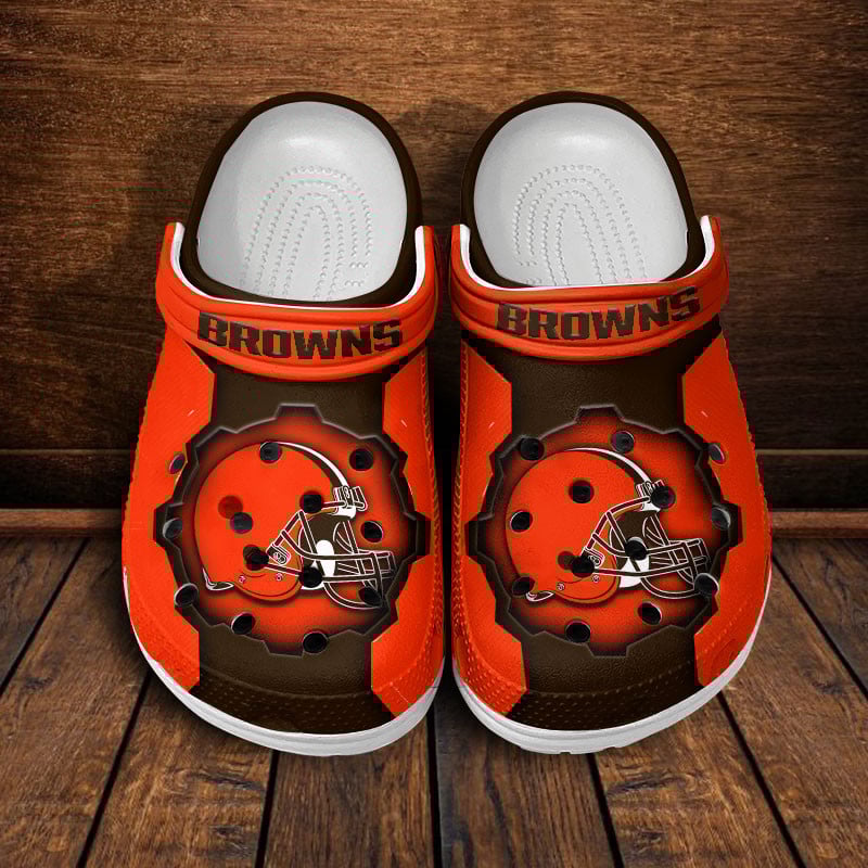 Cleveland Browns NFL Crocs Crocband Clogs Shoes Comfortable For Men Women and Kids