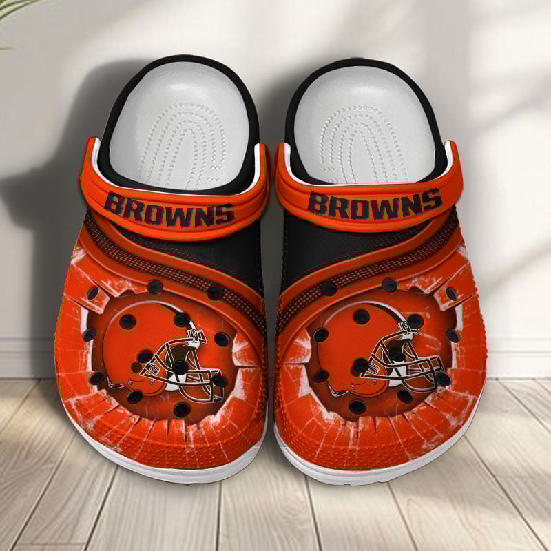 Cleveland Browns NFL Crocs Crocband Clogs Shoes Comfortable For Men Women and Kids
