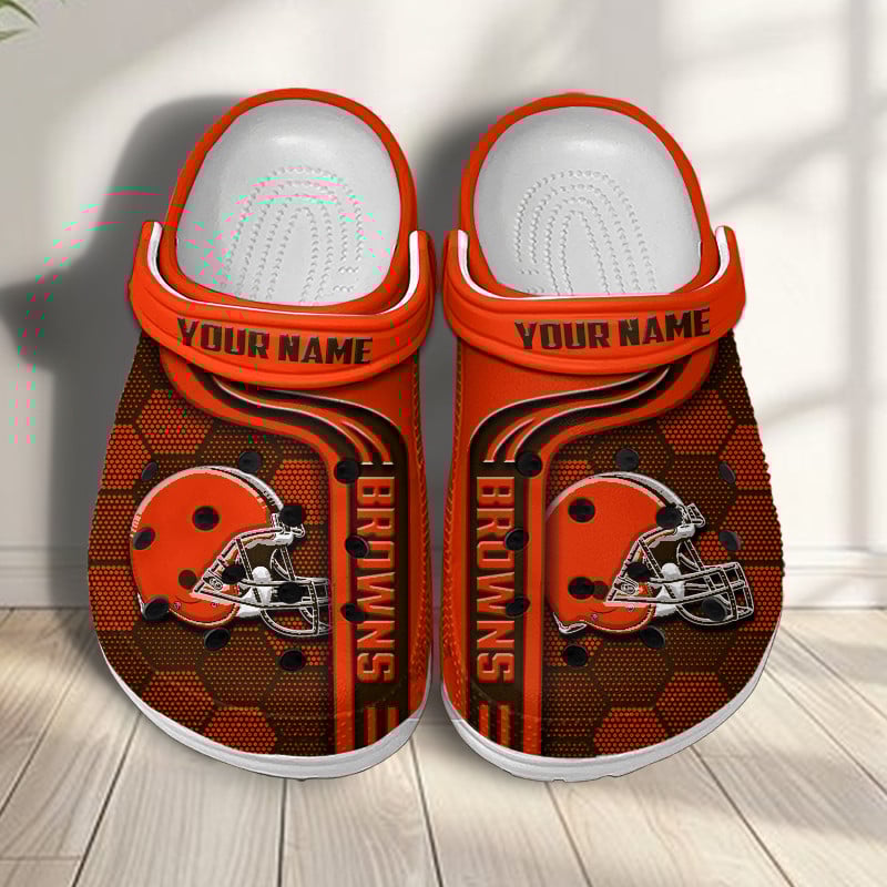 Cleveland Browns NFL Crocs Crocband Clogs Shoes Comfortable For Men Women and Kids