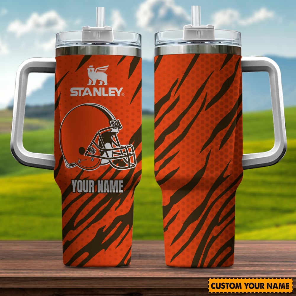 Cleveland Browns NFL Custom Stanley Cup 40 oz 30 oz Tumbler With HandleTVC230136