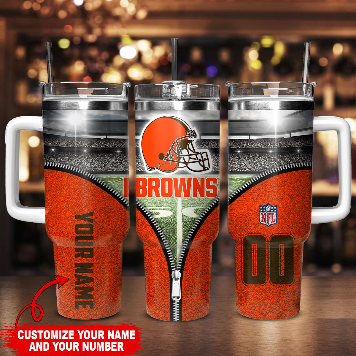 Cleveland Browns NFL Custom Stanley Cup 40 oz 30 oz Tumbler With HandleTVC230139 - Image 2