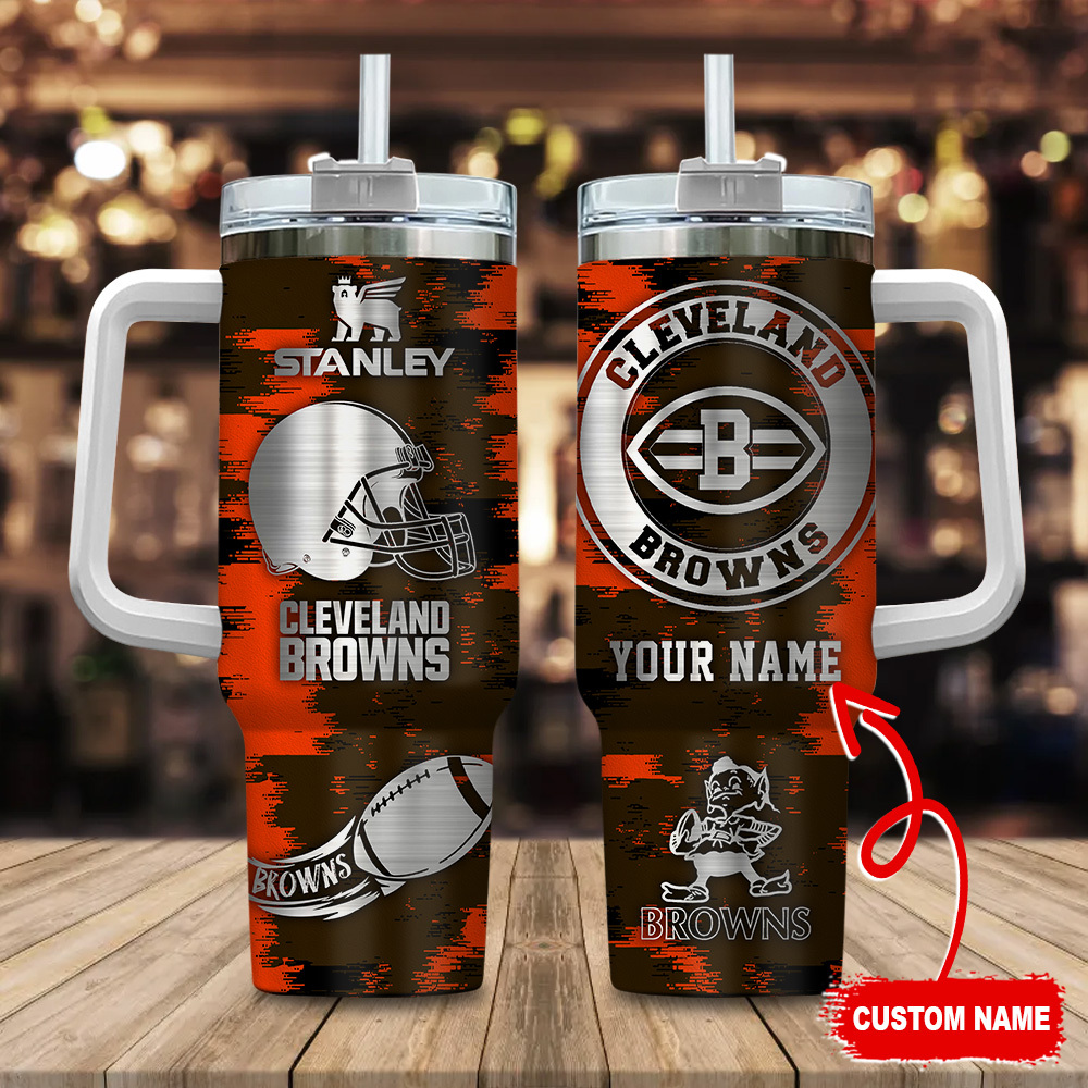 Cleveland Browns NFL Custom Stanley Cup 40 oz 30 oz Tumbler With HandleTVC230148