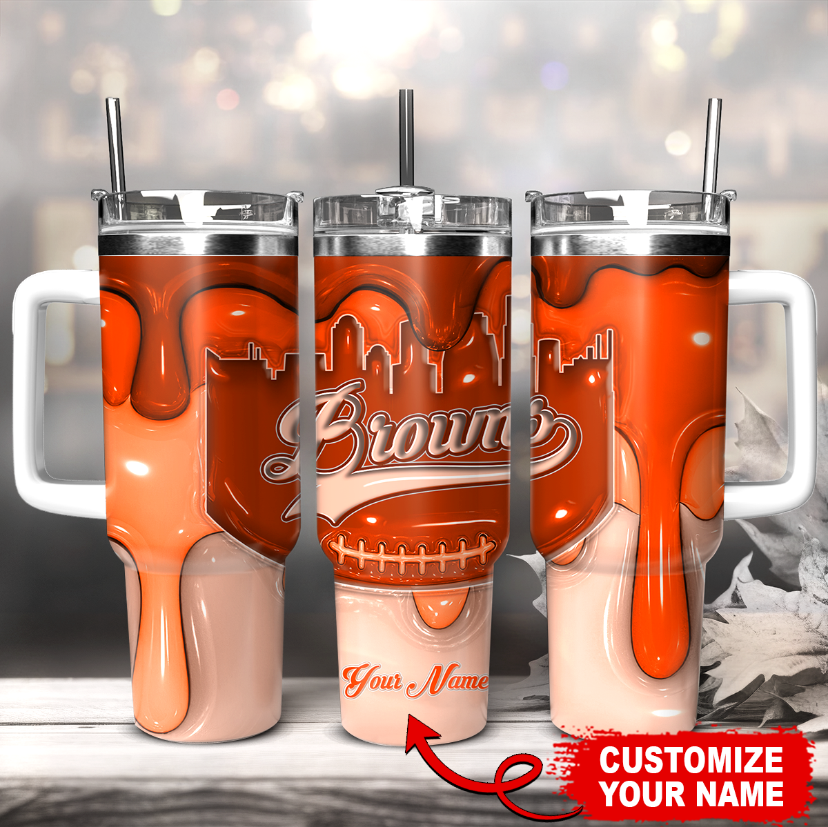 Cleveland Browns NFL Custom Stanley Cup 40 oz 30 oz Tumbler With HandleTVC230151