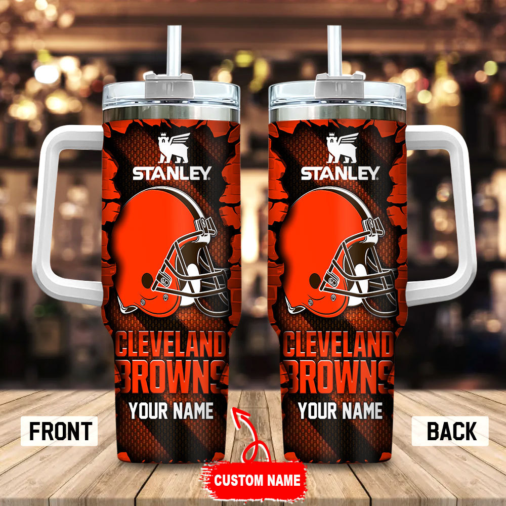 Cleveland Browns NFL Custom Stanley Cup 40 oz 30 oz Tumbler With HandleTVC230156