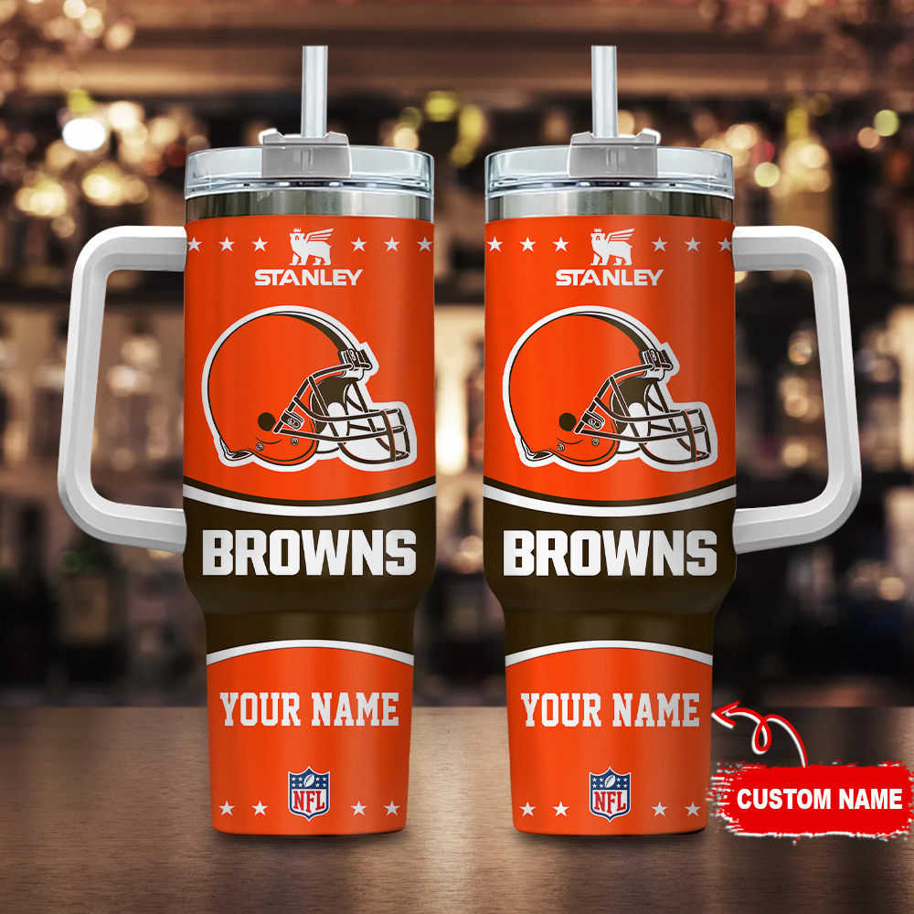 Cleveland Browns NFL Custom Stanley Cup 40 oz 30 oz Tumbler With HandleTVC230172