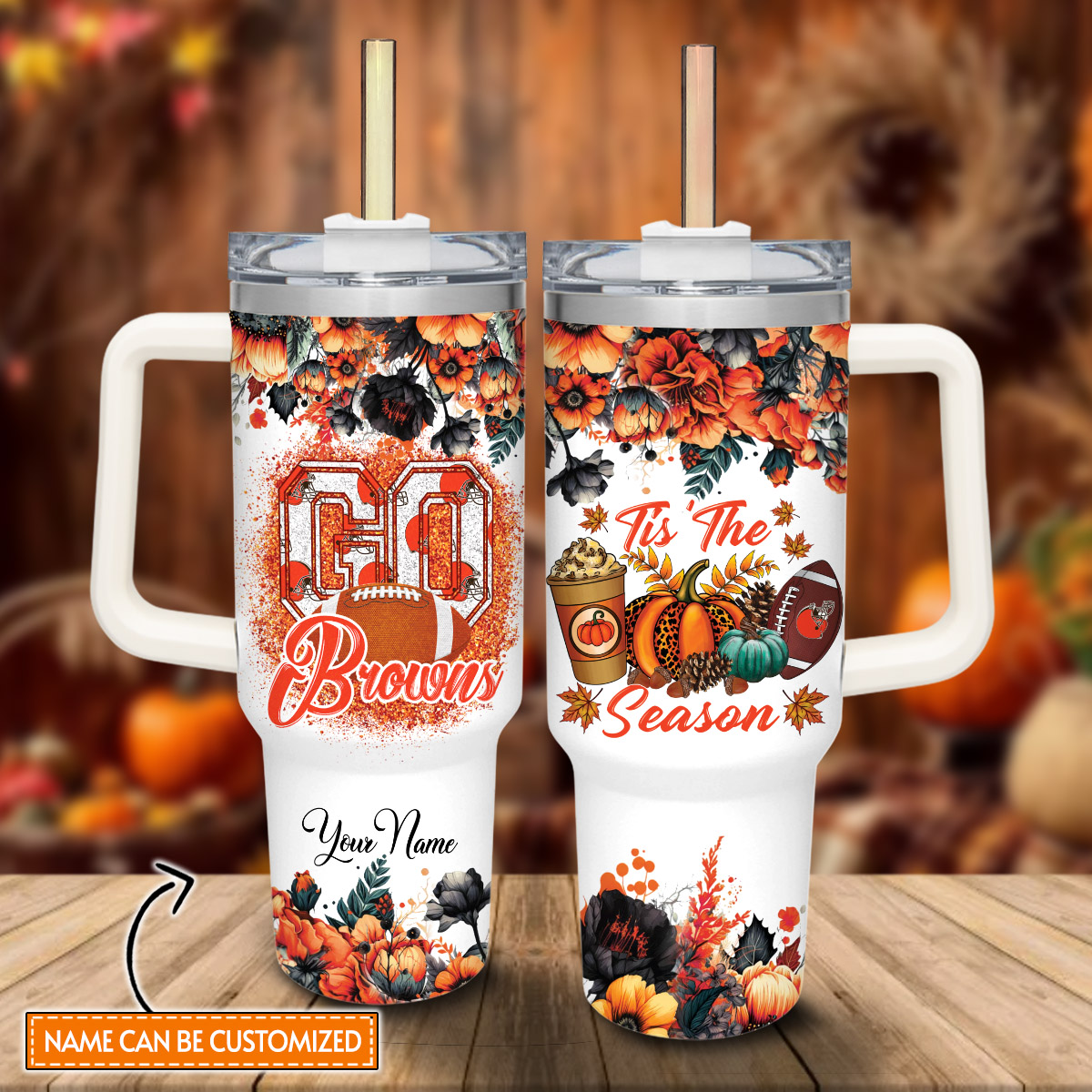 Cleveland Browns NFL Custom Stanley Cup 40 oz 30 oz Tumbler With HandleTVC2301815