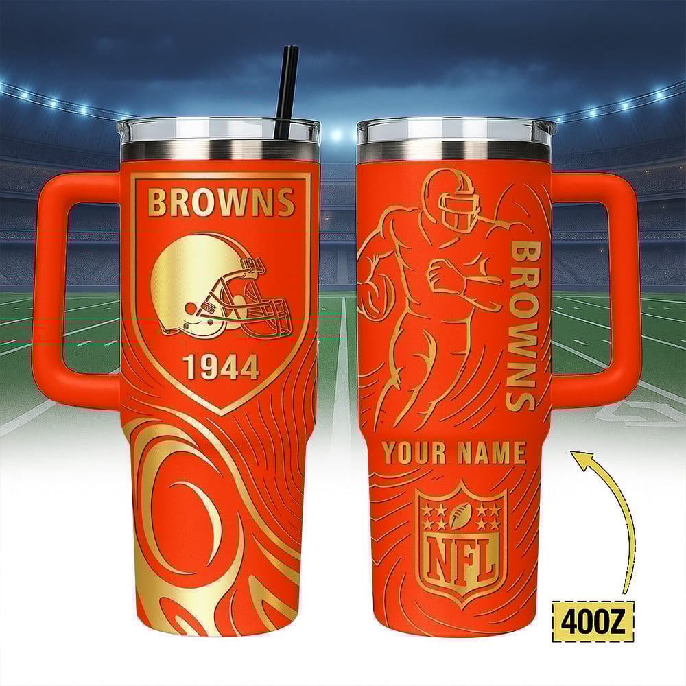 Cleveland Browns NFL Custom Stanley Cup 40 oz 30 oz Tumbler With HandleTVC230196