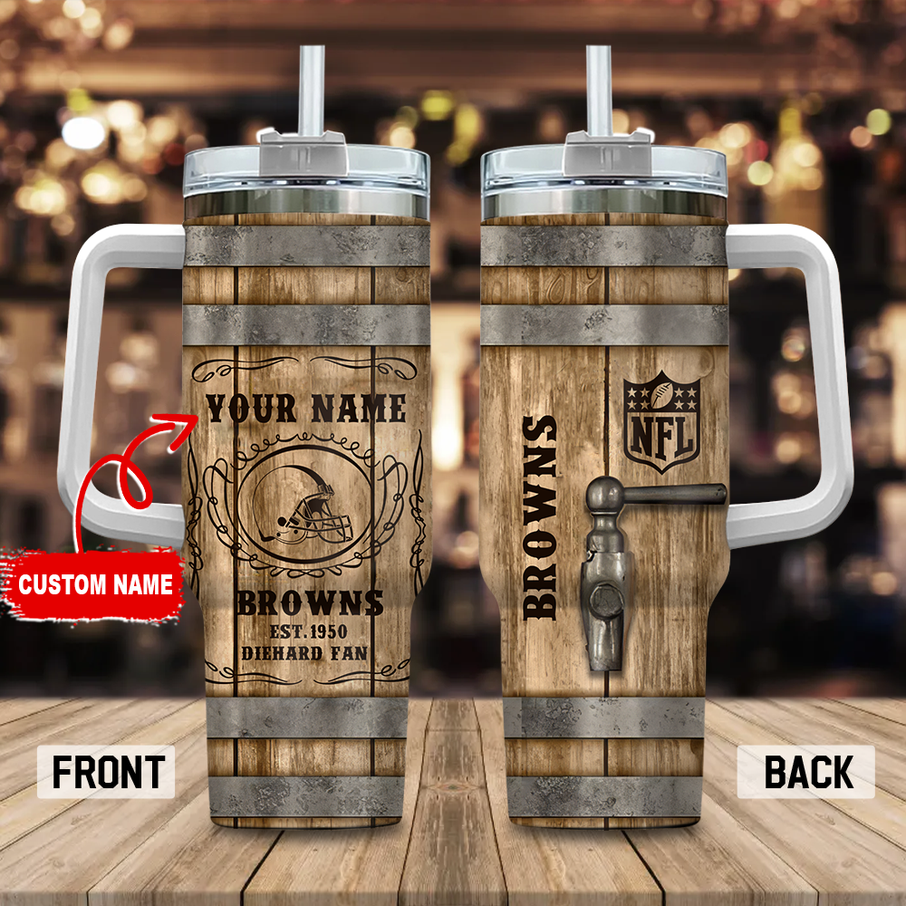 Cleveland Browns NFL Diehard Fan Custom Stanley Cup 40 oz 30 oz Tumbler With HandleTVC230196