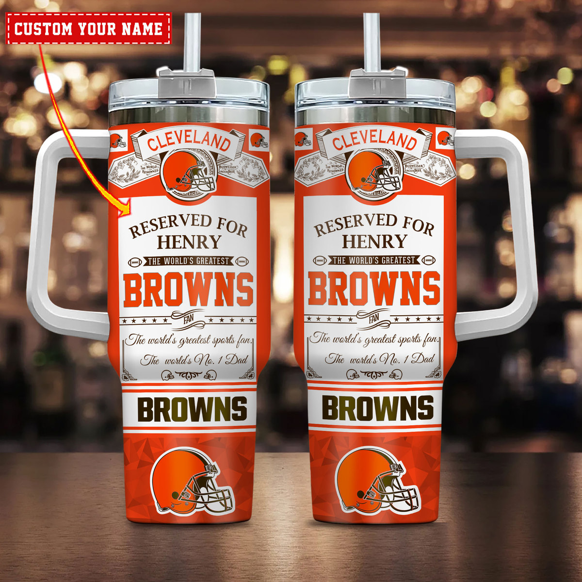 Cleveland Browns NFL Fatherâ€™s Day Custom Stanley Cup 40 oz 30 oz Tumbler With HandleTVC2301226