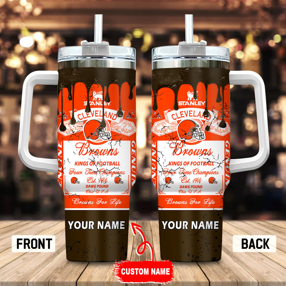 Cleveland Browns NFL Kings Of Football Custom Stanley Cup 40 oz 30 oz Tumbler With HandleTVC230154